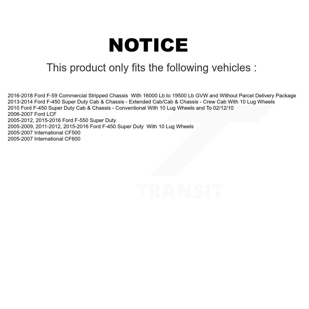 Kit de plaquettes de frein semi-métalliques avant et arrière, pour Ford F-450 Super Dut