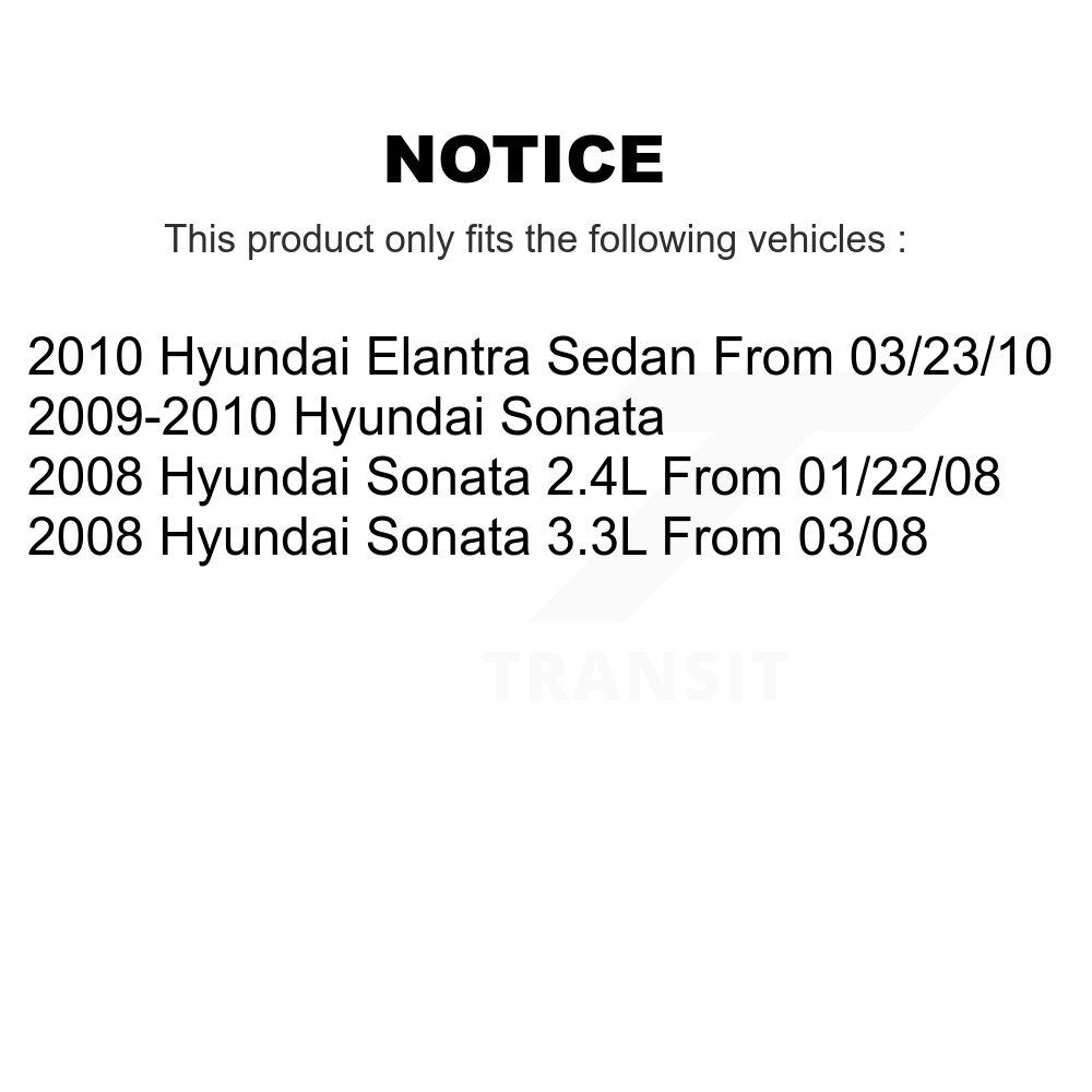 Kit de plaquettes de frein semi-métalliques avant et arrière, chaussures de stationnement pour Hyundai Elantra Sonat