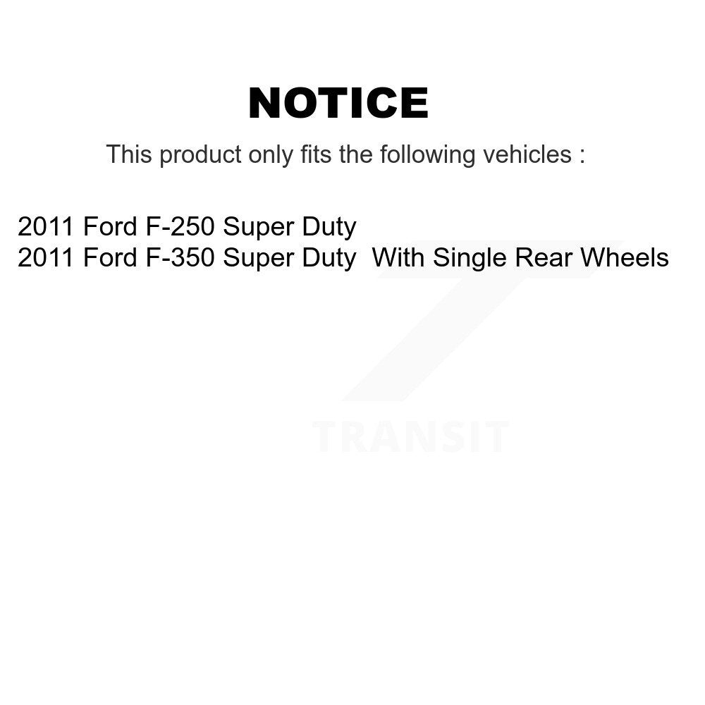 Plaquettes de frein semi-métalliques avant et arrière et Kit de chaussures de stationnement pour Ford F-250 Super Dut