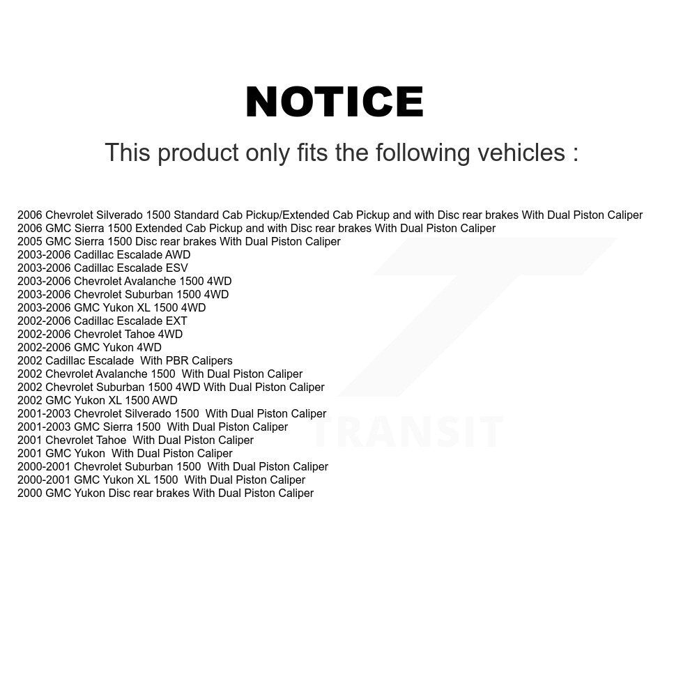 Kit de plaquettes de frein semi-métalliques avant et arrière, pour Chevrolet GMC Silverad