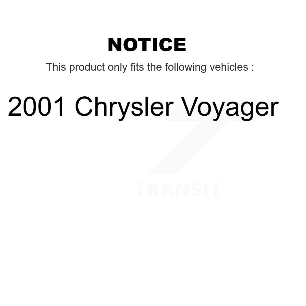 Kit de plaquettes de frein semi-métalliques avant et arrière et de chaussures de stationnement pour Chrysler Voyage 2001