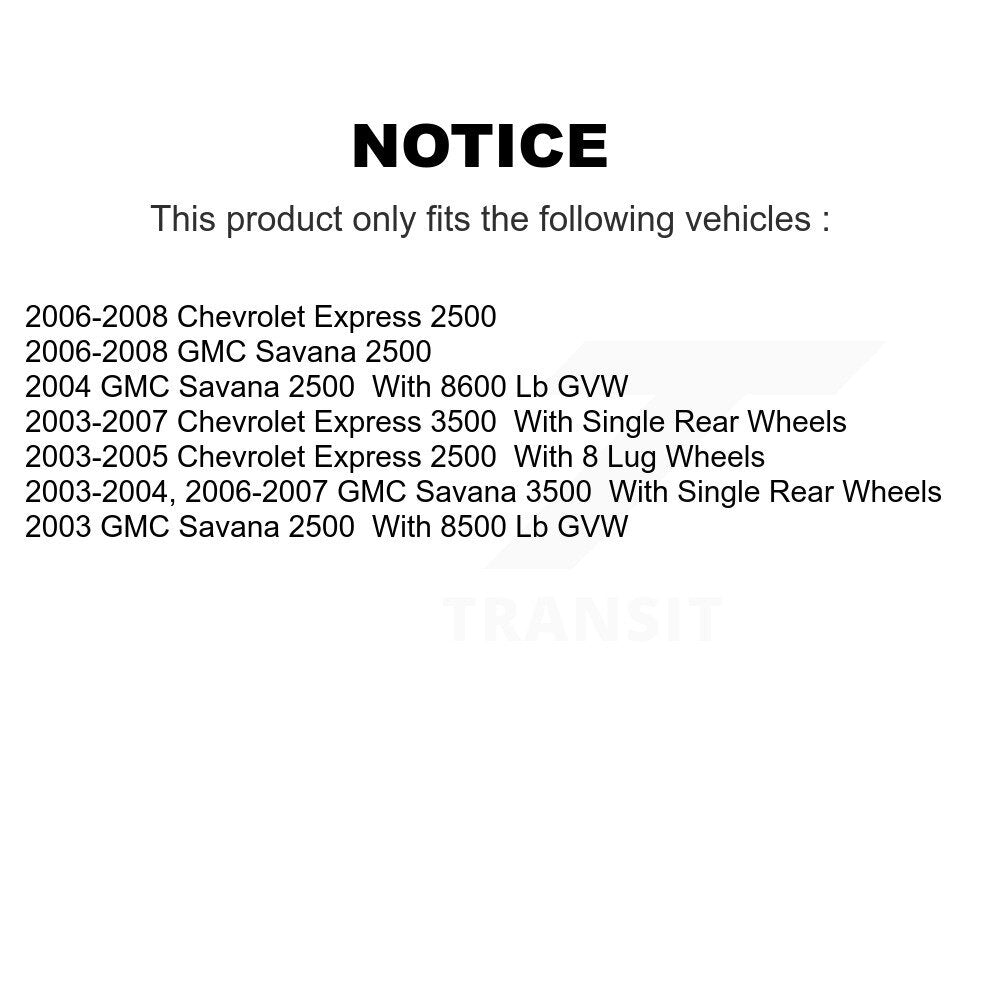 Plaquettes de frein semi-métalliques avant et arrière et Kit de chaussures de stationnement pour Chevrolet GMC Expres