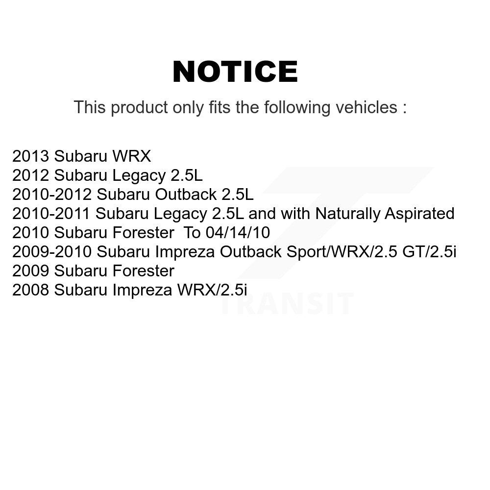 Kit de plaquettes de frein semi-métalliques avant et arrière, pour Subaru Outback Foreste