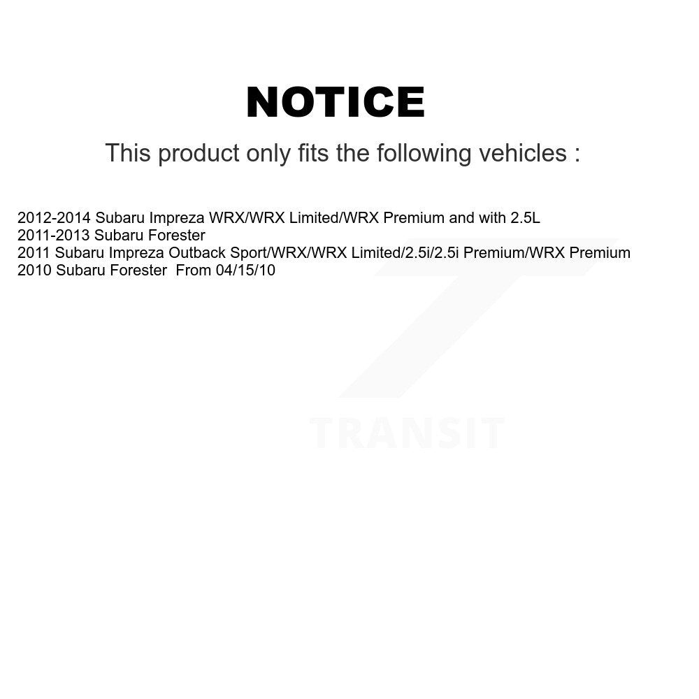 Kit de plaquettes de frein semi-métalliques avant et arrière, pour Subaru Impreza Foreste