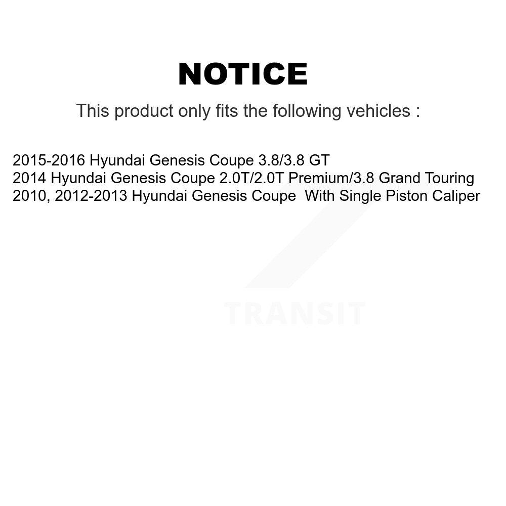 Plaquettes de frein semi-métalliques avant et arrière et Kit de chaussures de stationnement pour Hyundai Genesis Coup
