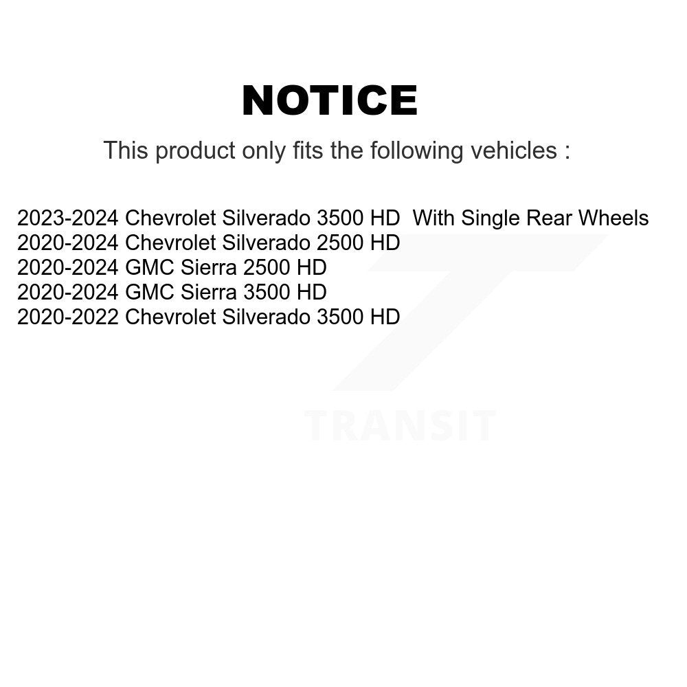 Kit de plaquettes de frein semi-métalliques avant et arrière, pour GMC Chevrolet Sierra H