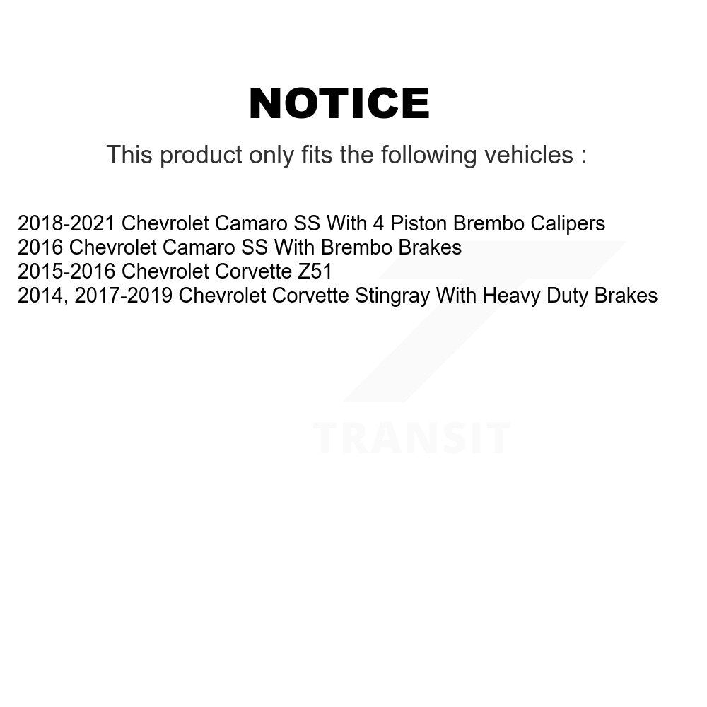 Kit de plaquettes de frein et chaussures de stationnement semi-métalliques avant et arrière, pour Chevrolet Corvett