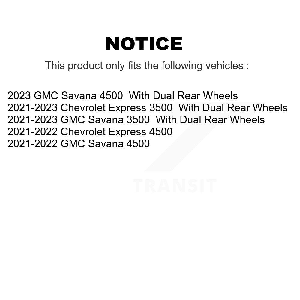 Kit de plaquettes de frein semi-métalliques avant et arrière, pour GMC Savana 3500 Expres