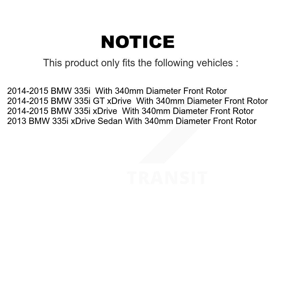 Kit de disques de frein à disque avec revêtement avant et plaquettes semi-métalliques pour BMW 335i xDrive G