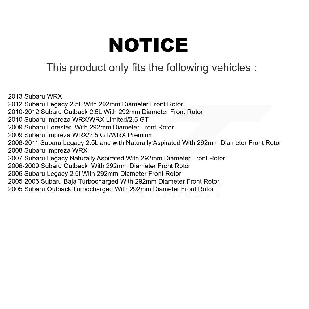 Kit de plaquettes de frein en céramique, Rotors avant, pour Subaru Outback Forester Impreza Baj