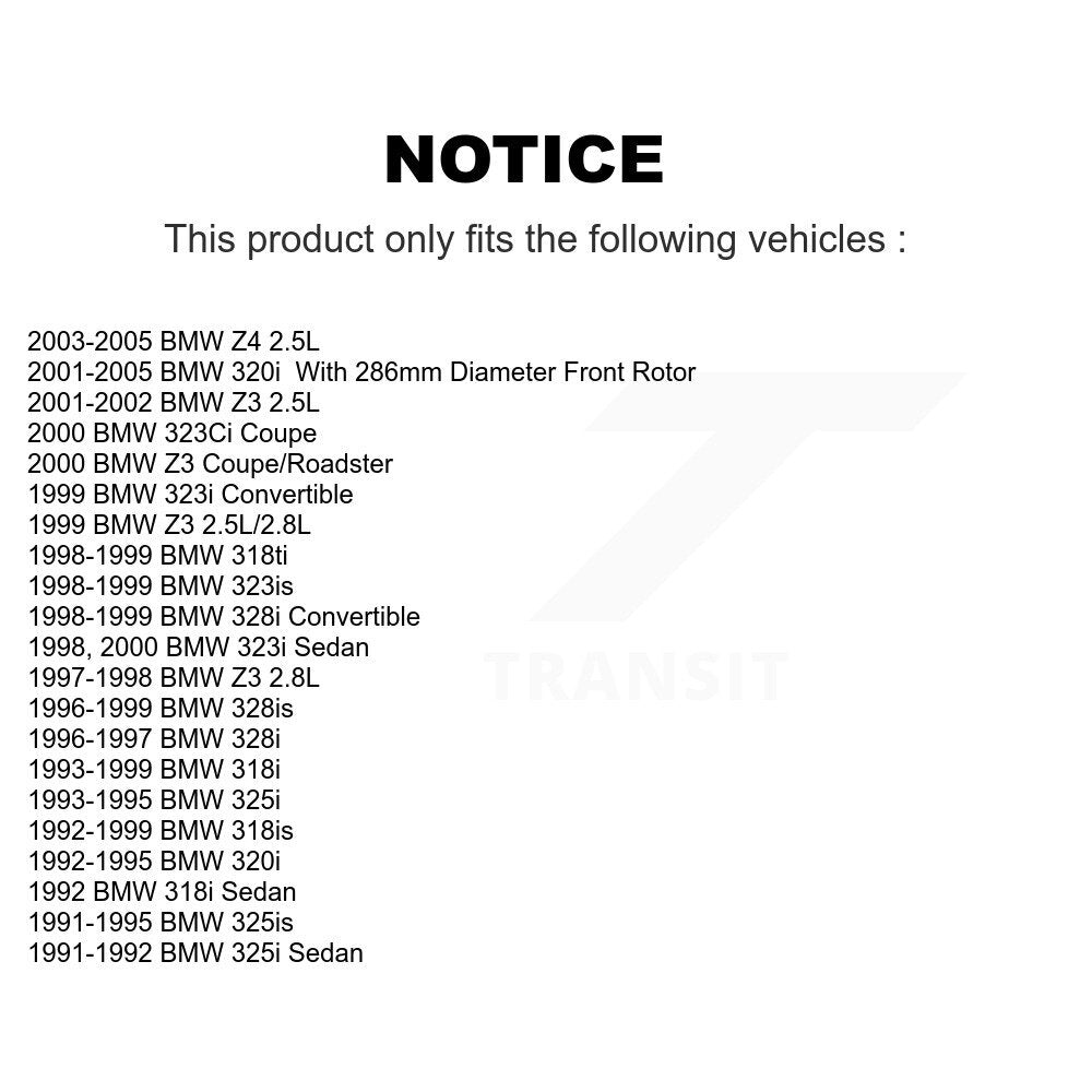 Kit de plaquettes semi-métalliques de Rotor de frein à revêtement avant, pour BMW Z3 Z4 320i 328i 323i 325