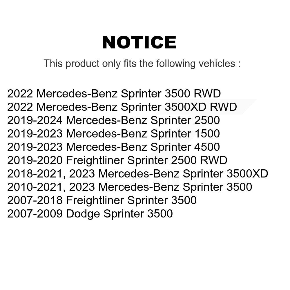 Kit de rotor de frein à revêtement avant et de plaquettes semi-métalliques pour Mercedes-Benz Sprinter 250