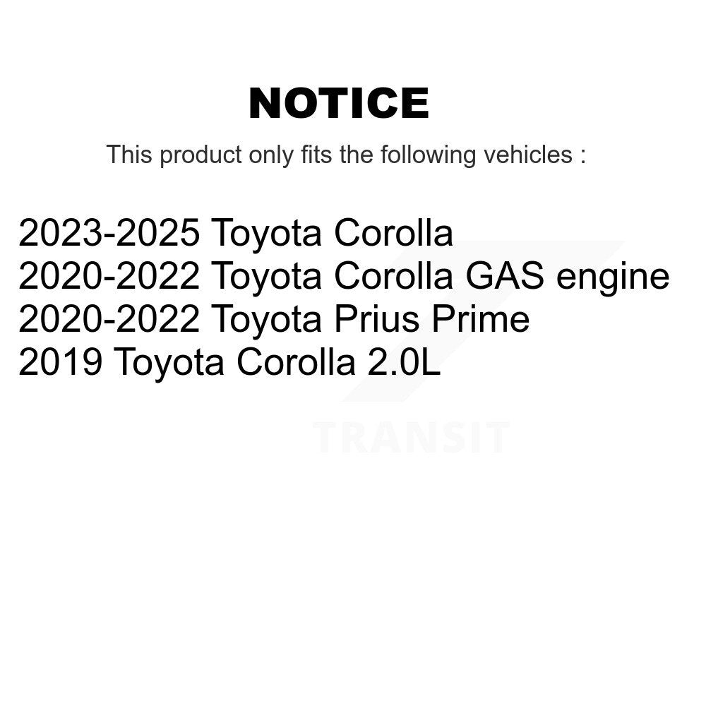 Rotor de frein à disque à revêtement avant et Kit de plaquettes en céramique pour Toyota Corolla Prius Prim