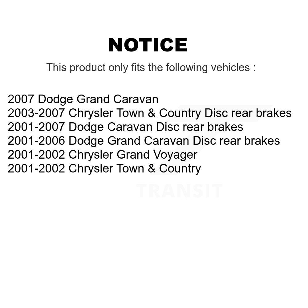 Kit de Rotor de frein à manteau de plaquettes semi-métalliques avant et arrière, pour Dodge Grand Caravan Town