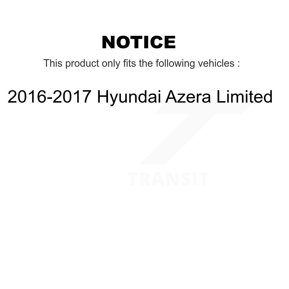 Kit de rotors de frein à revêtement de plaquettes en céramique avant et arrière, pour Hyundai Azera Limite 2016 – 2017