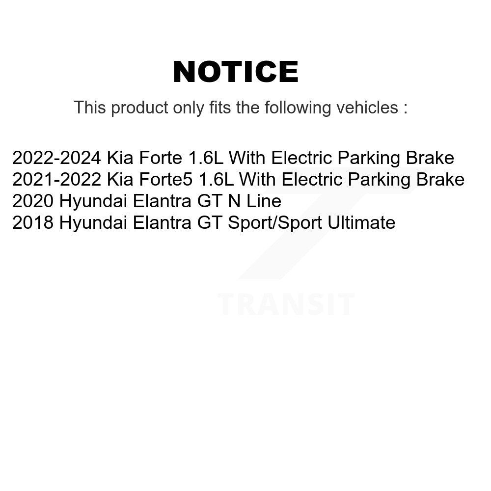Kit de rotors de frein enduits de plaquettes en céramique avant et arrière, pour Hyundai Elantra GT Kia Forte