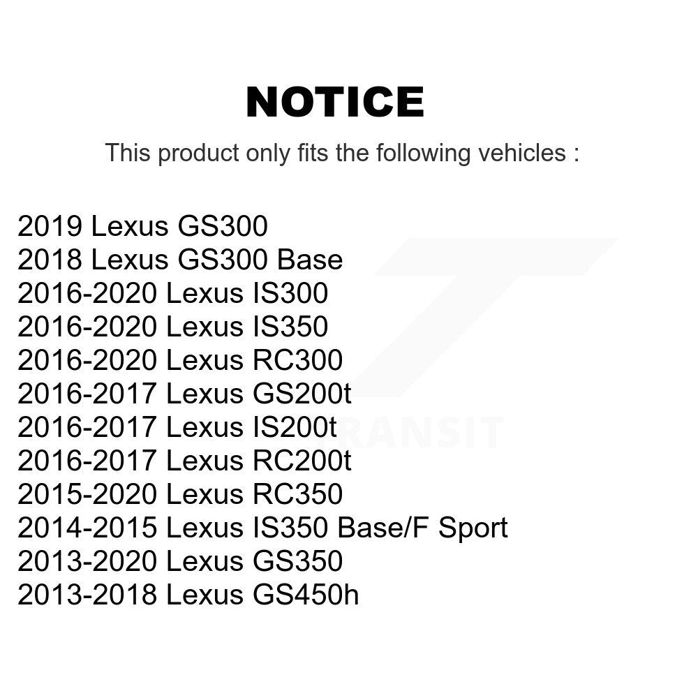Kit de plaquettes de frein en céramique pour Rotors de frein arrière, pour Lexus IS300 IS350 GS350 RC350 RC30