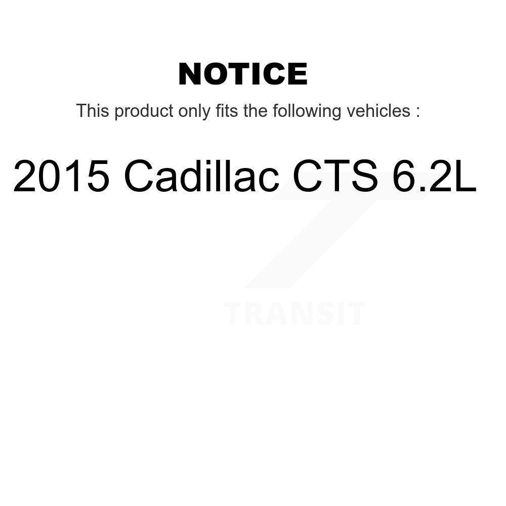 Kit de rotors de frein à disque à revêtement arrière et de plaquettes en céramique pour Cadillac CTS 6,2 L 2015
