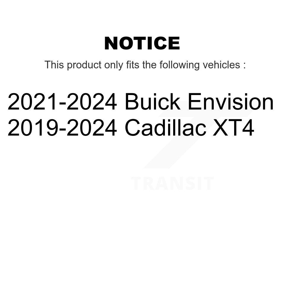 Rotor de frein à disque à revêtement arrière et Kit de plaquettes en céramique pour Cadillac XT4 Buick Envisio