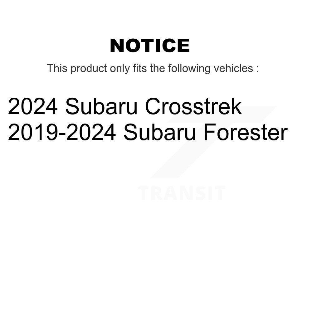 Kit de rotors de frein à disque à revêtement arrière et de plaquettes en céramique pour Subaru Foreste 2019 – 2024