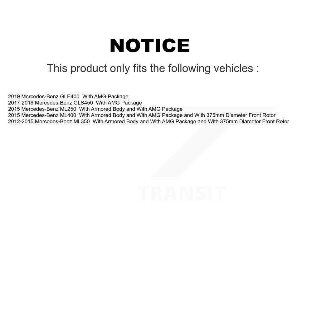 Kit de plaquettes en céramique pour Rotor de frein à disque, manteau avant, pour Mercedes-Benz ML350 GL350 GLS45