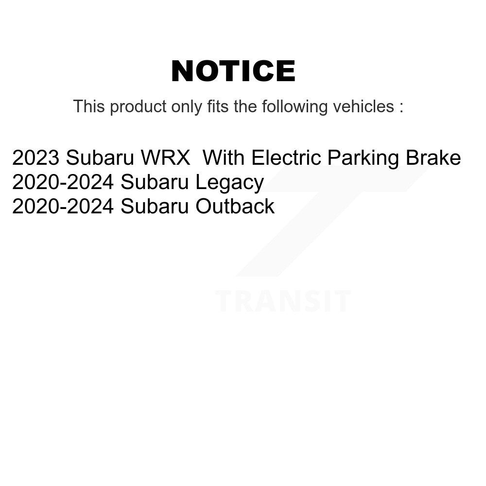 Kit de rotors de frein à revêtement de plaquettes en céramique avant et arrière, pour Subaru Outback Legac 2020 – 2022