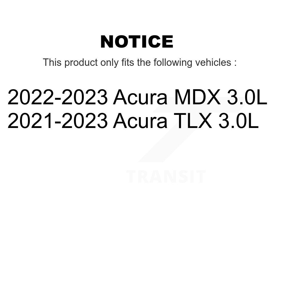 Kit de rotors de frein à disque à revêtement avant et de plaquettes en céramique pour Acura TLX 2021 2023 3.0