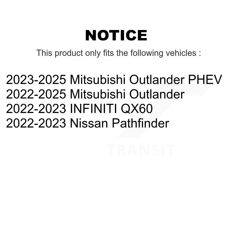 Kit de plaquettes en céramique pour Rotor de frein arrière, pour Mitsubishi Outlander Nissan Pathfinde