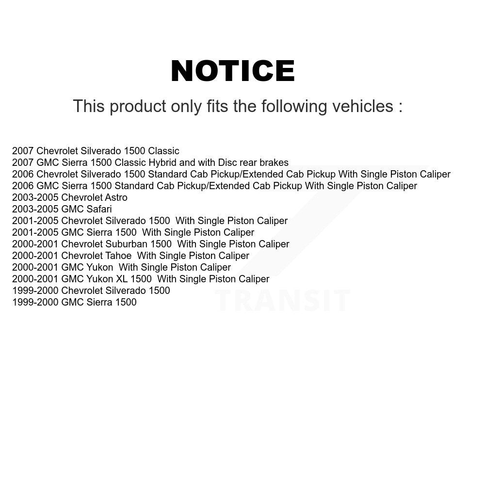 Kit de chaussures de stationnement avec Rotors recouverts de disques arrière, tampons en céramique, pour Chevrolet GMC 1500 X