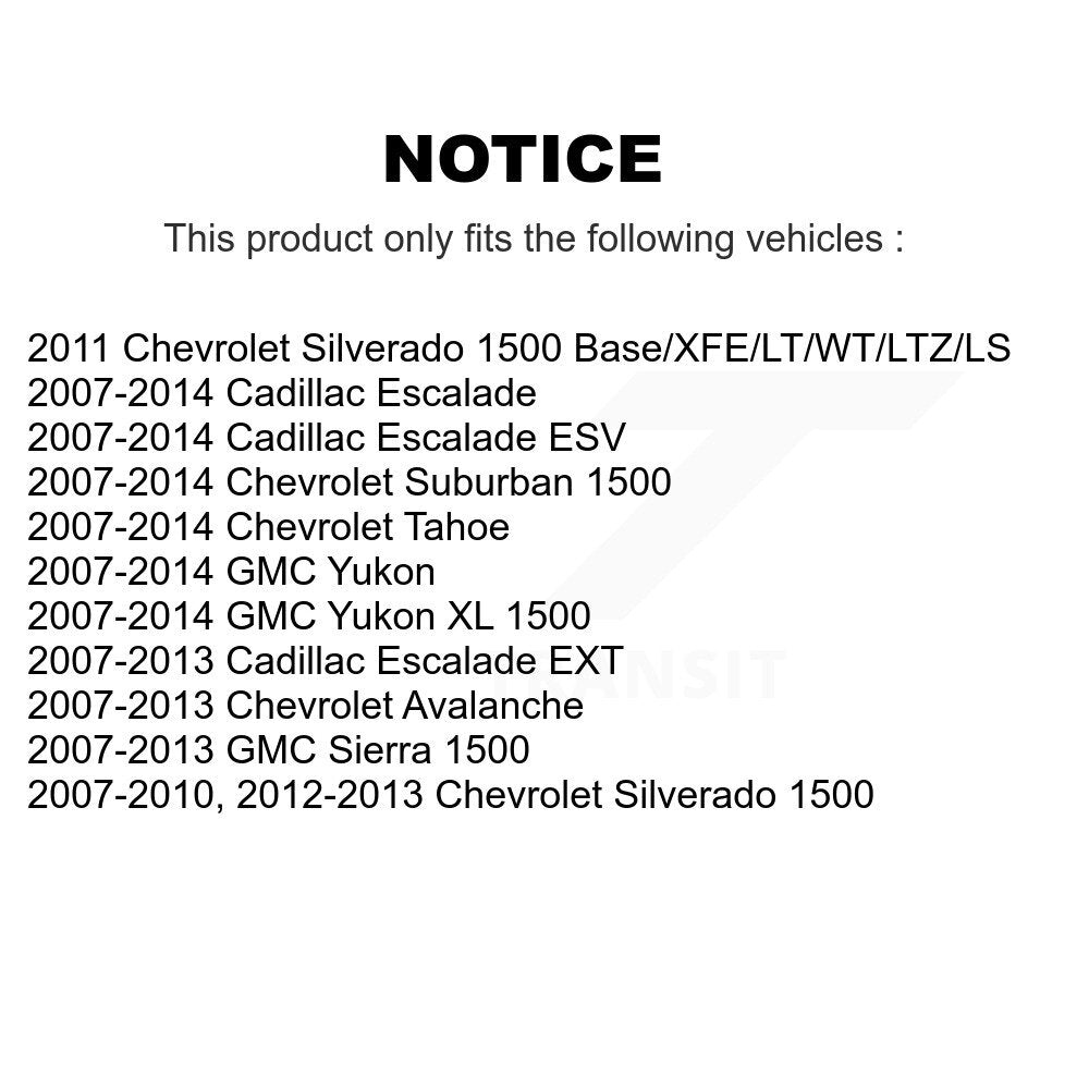 Kit de plaquettes semi-métalliques et de chaussures de stationnement, Rotors recouverts de disques arrière, pour Chevrolet GM