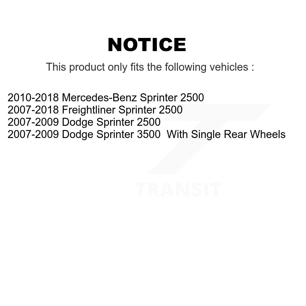 Kit de plaquettes semi-métalliques et de patins de stationnement pour rotors arrière à revêtement de disque pour Sprinter 250