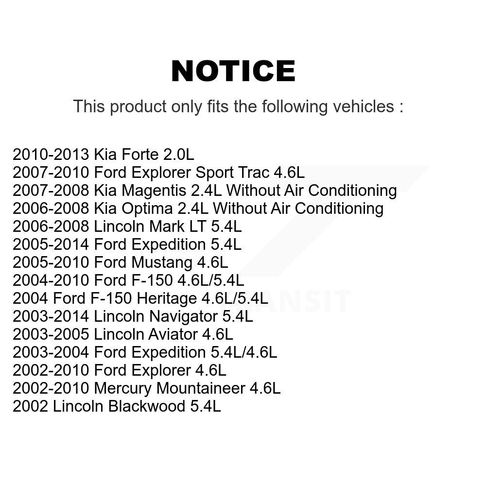 Ceinture d'entraînement accessoire Idler Poulie pour Ford F-150 Mustang Kia Forte Explorer Trac