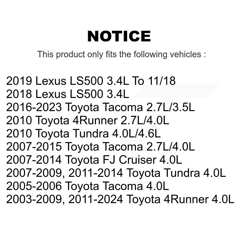 Ceinture d'entraînement Accessory pour Toyota Tacoma 4Runner Tundra FJ Cruiser