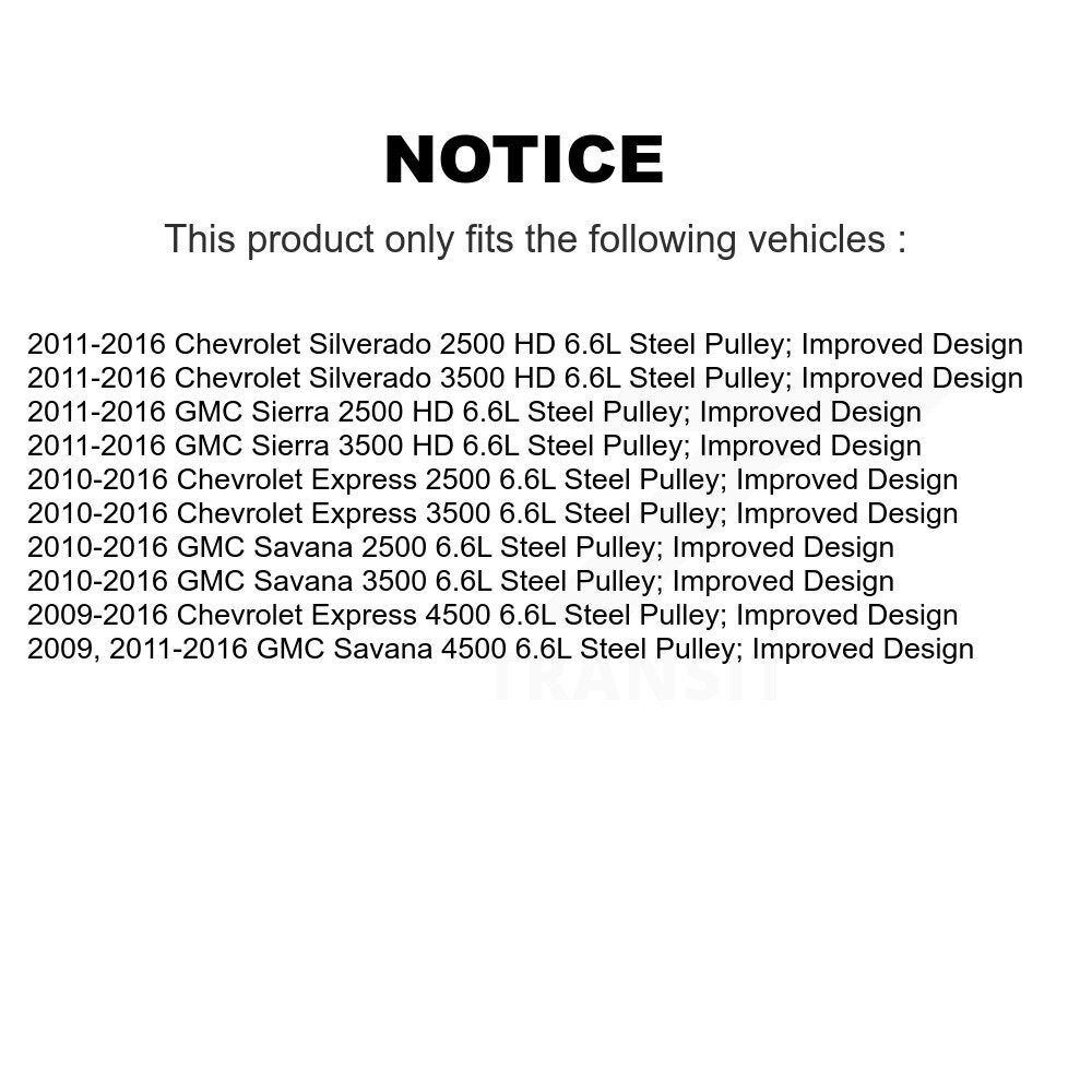 Assemblage de tension de courroie d'entraînement accessoire pour GMC Chevrolet Sierra 2500 HD 3500