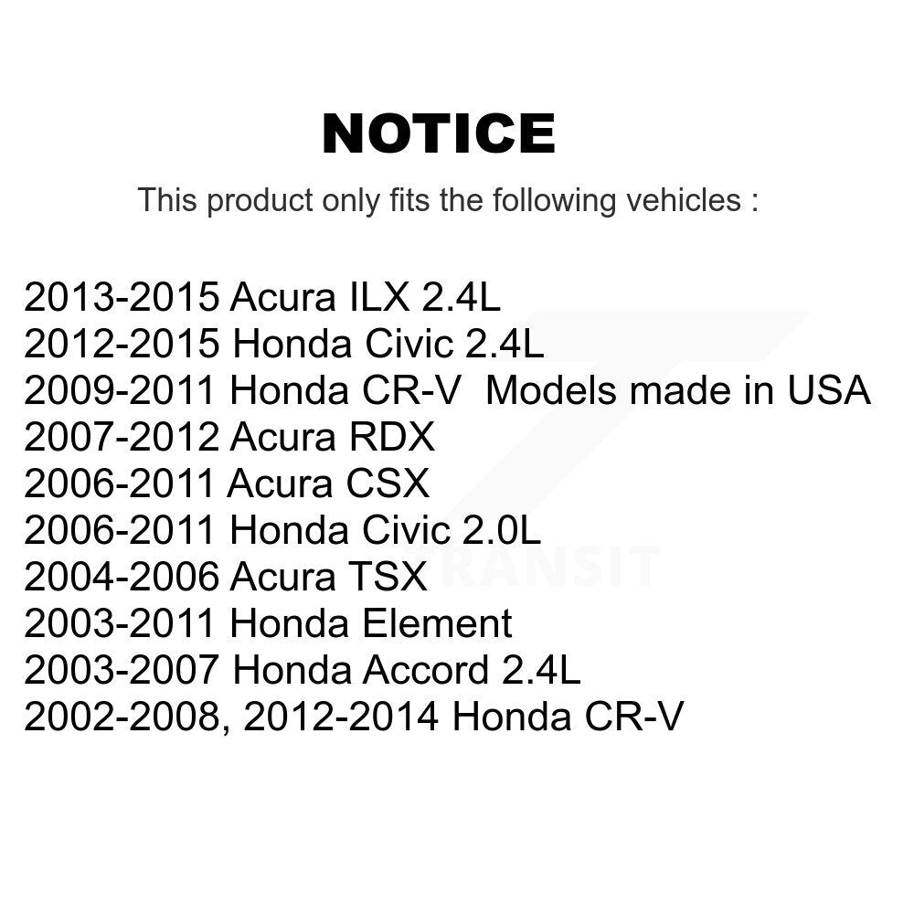 Assemblage de tension de courroie d'entraînement accessoire pour Honda Civic CR-V Accord Acura RDX