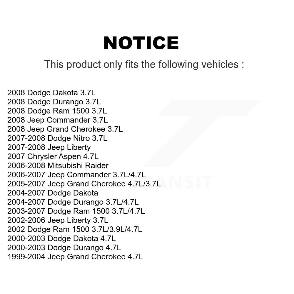 Bobine d'allumage pour Dodge Ram 1500 Jeep Dakota Liberty Grand Cherokee Nitro Aspen