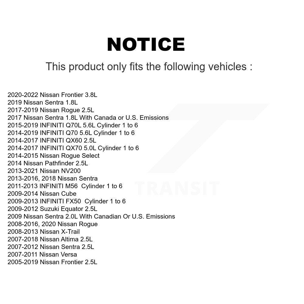 Bobine d'allumage pour Nissan Rogue Sentra Altima Versa INFINITI QX60 NV200 Cube QX7