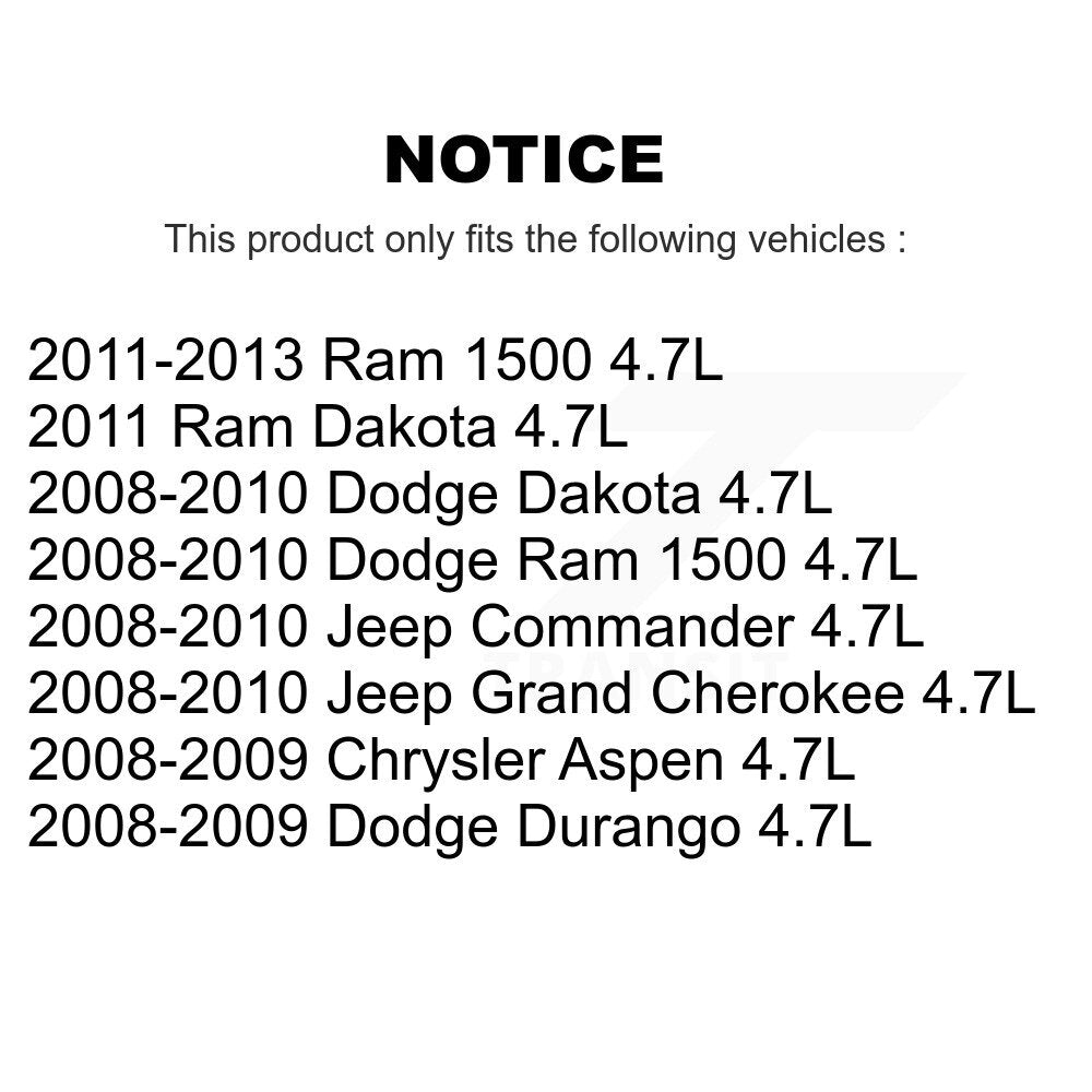 Bobine d'allumage pour Ram 1500 Dodge Jeep Grand Cherokee Dakota Chrysler Aspen 4,7 l