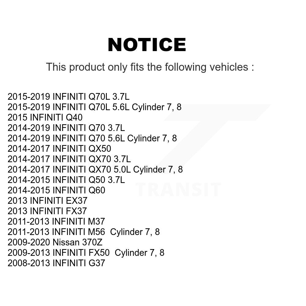 Bobine d'allumage pour INFINITI G37 QX50 Q50 Nissan 370Z QX70 EX37 M37 Q60 FX50 FX37