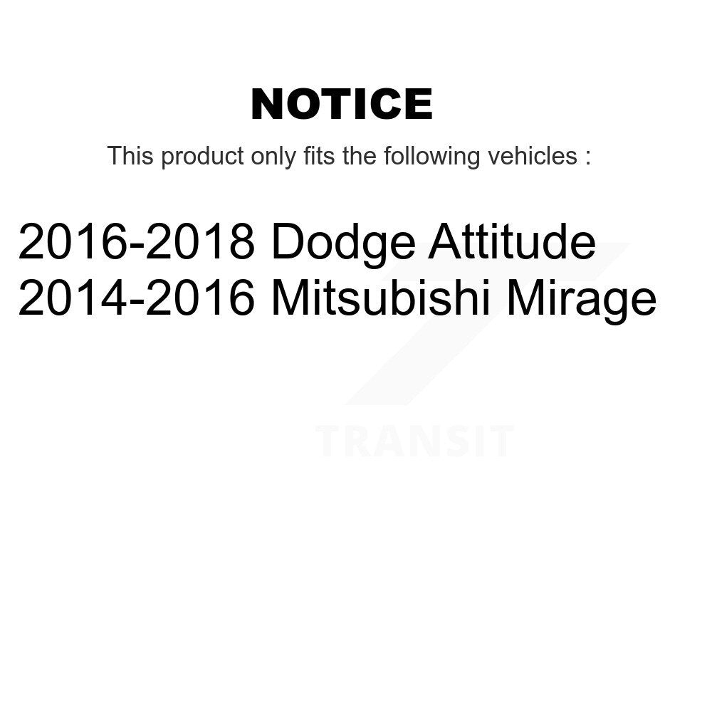 Sabot de frein à tambour arrière pour Mitsubishi Mirage Dodge Attitude NB-1059B