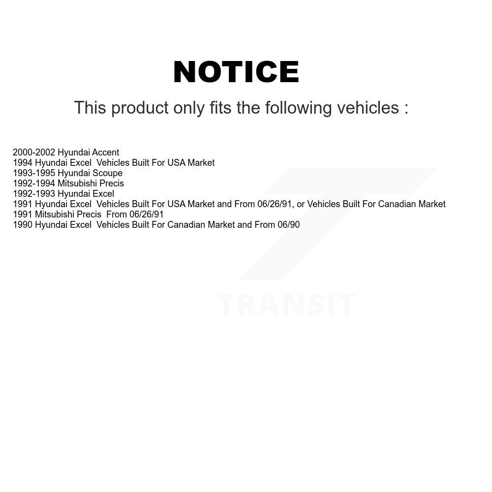 Sabot de frein à tambour arrière pour Hyundai Accent Excel Scoop Mitsubishi Precis NB-694B
