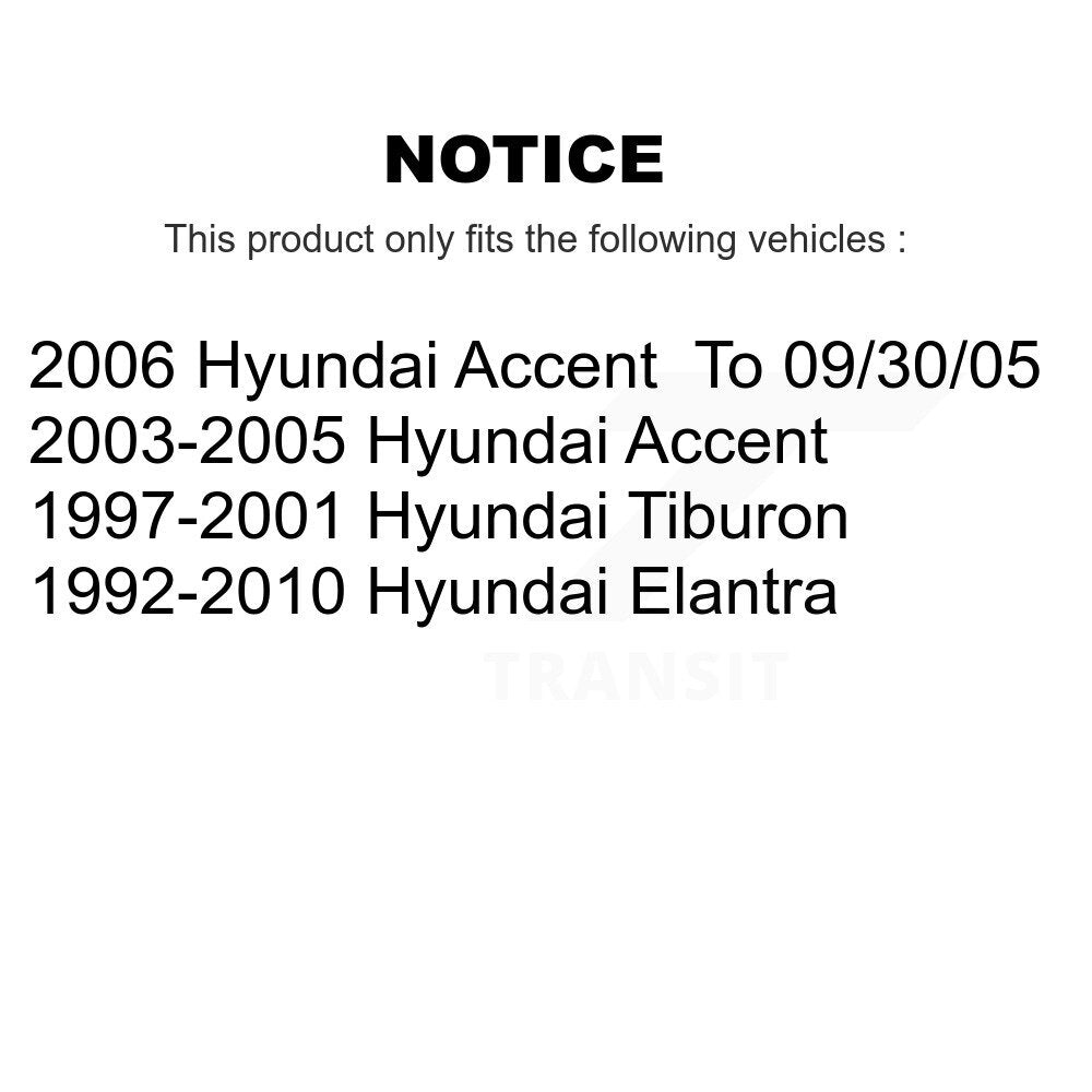 Sabot de frein à tambour arrière pour Hyundai Elantra Accent Tiburon NB-715B