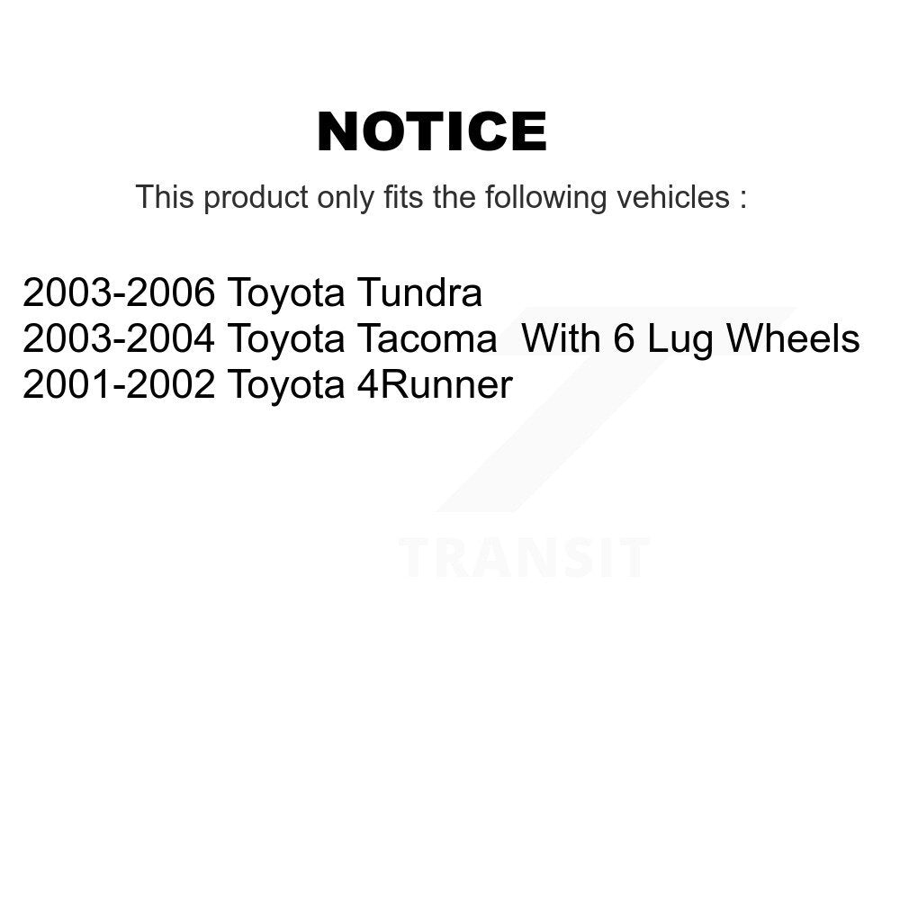 Sabot de frein à tambour arrière pour Toyota Tundra Tacoma 4Runner NB-764B
