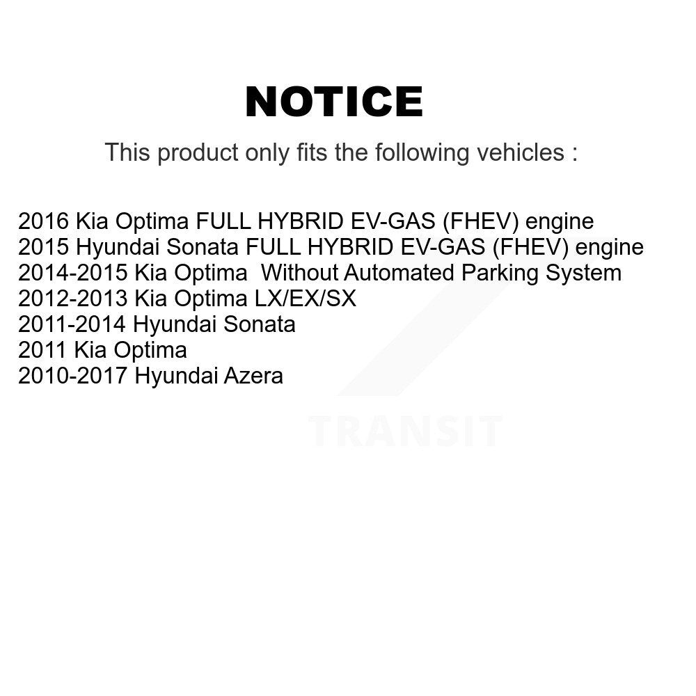 Sabot de frein de stationnement arrière pour Hyundai Sonata Kia Optima Azera NB-982B