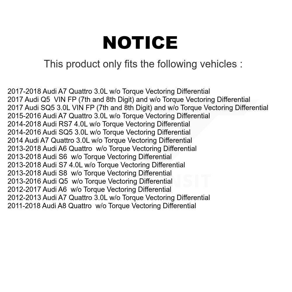 Arbre d'essieu CV arrière, pour Audi Q5 A6 Quattro A7 SQ5 A8 S6 RS7 S7 S8 NCV-AD23008