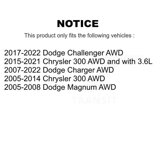 Arbre d'essieu CV avant gauche pour Dodge Chrysler 300 chargeur Challenger Magnum