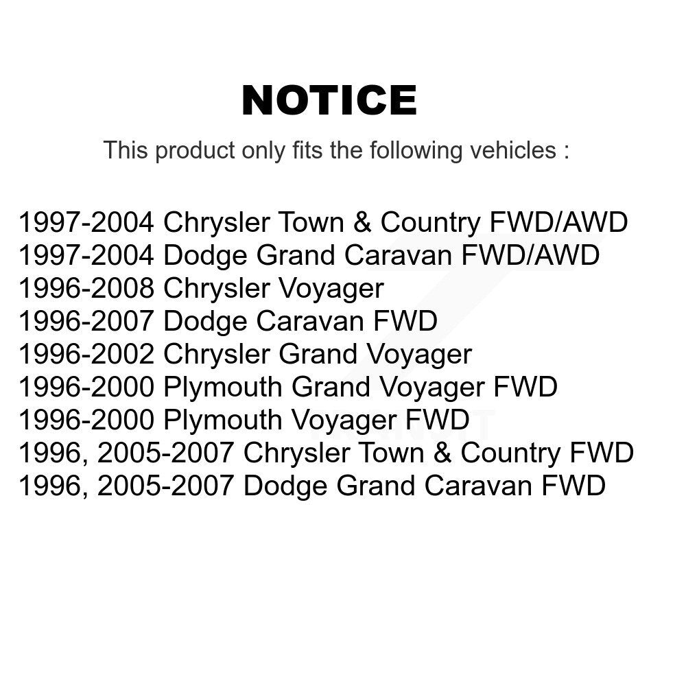 Arbre d'essieu CV avant gauche, pour Dodge Grand Caravan Chrysler Town & Country Voyage