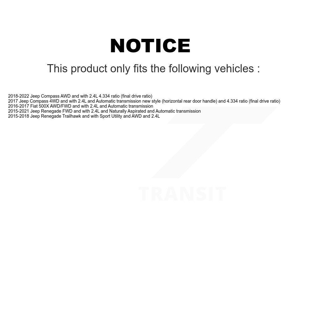 Avant CV Axe arbre pour Jeep Compass Renegade Fiat 500X NCV-CH82055