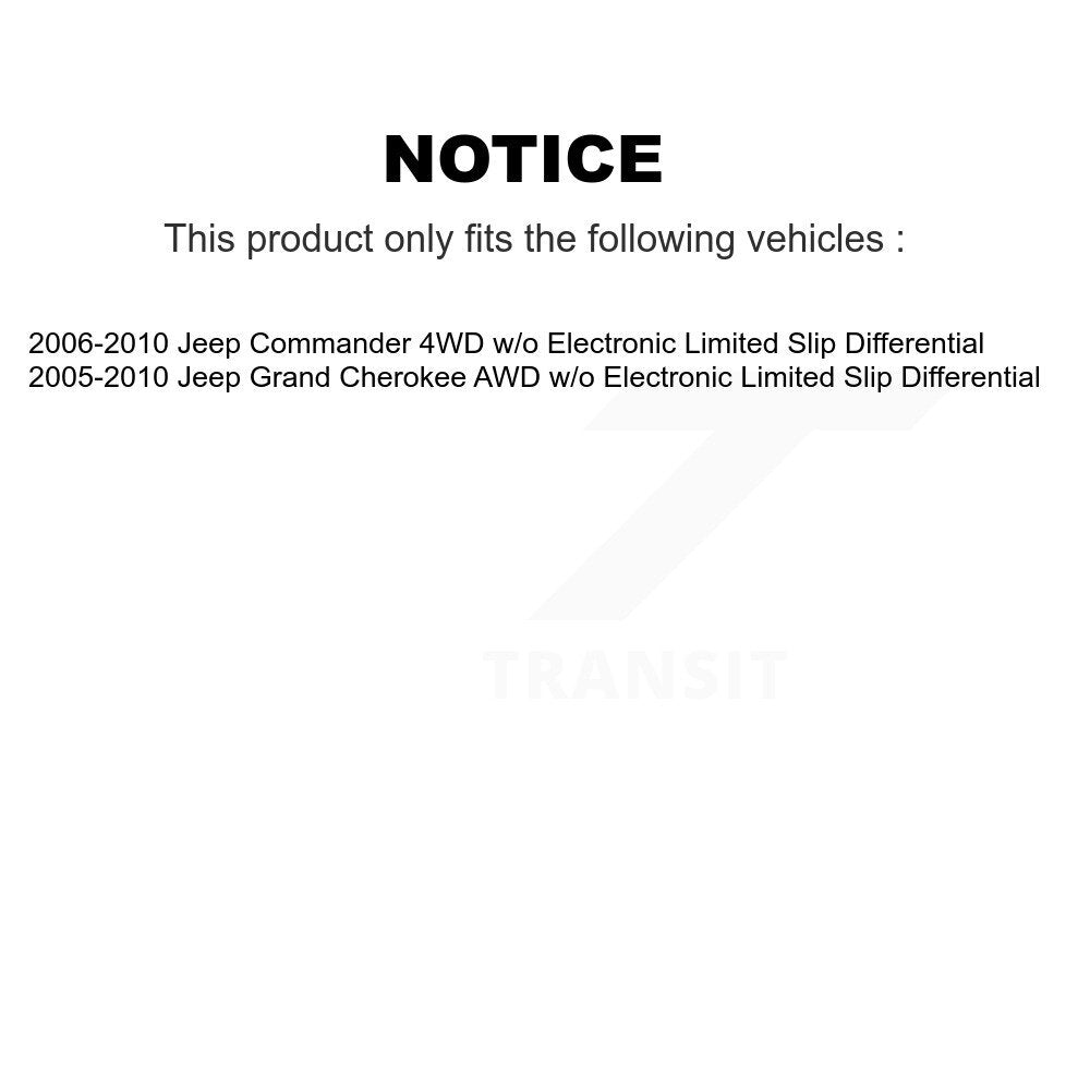 Arbre d'essieu CV avant gauche pour Jeep Grand Cherokee Commander NCV-CH82501