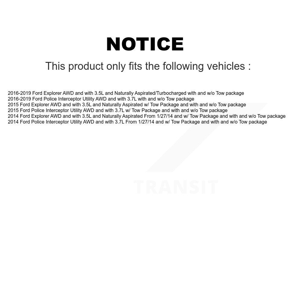 Arbre d'essieu CV avant droit pour utilitaire d'intercepteur de police Ford Explorer